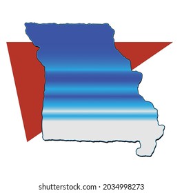 ilustración vectorial del mapa de Misuri