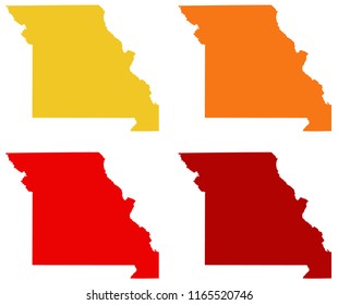 vector illustration of Missouri maps