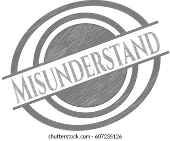 Vector Illustration of Misunderstand draw with pencil effect
