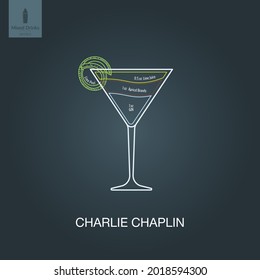 Vektorgrafik. Mischalkoholgetränk. Cocktail