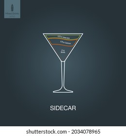 Vektorgrafik. Mischalkoholgetränk. Cocktail