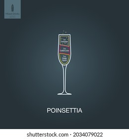 Vector illustration. Mixed alcohol drink. Cocktail