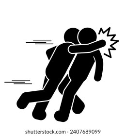 ilustración vectorial de artes marciales mixtas, lucha, peleas, arrojo, puñetazos