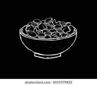 Vector illustration of mixed nuts