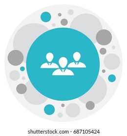 Vector Illustration Of Mixed Symbol On Team Icon. Premium Quality Isolated  Group Element In Trendy Flat Style.