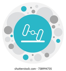 Vector Illustration Of Mixed Symbol On Barbell Icon. Premium Quality Isolated Dumbbell Element In Trendy Flat Style.