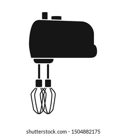 Vector illustration of mixer and whisk icon. Graphic of mixer and kitchen stock vector illustration.