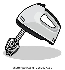 Vector Illustration of Mixer with White Background