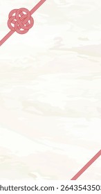 Ilustração vetorial de mizuhiki. Noshi. Fundo de papel de embrulho de presente.