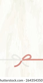 Vector illustration of mizuhiki. Noshi . Gift wrapping paper background.