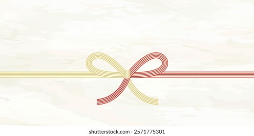 Vector illustration of mizuhiki. Noshi.　Gift wrapping paper background illustration.