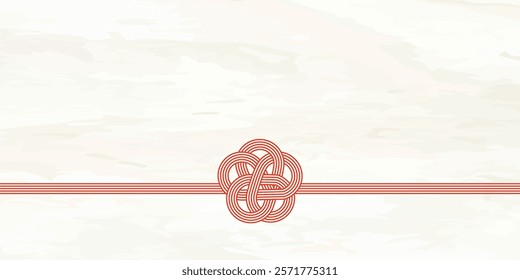 Vector illustration of mizuhiki. Noshi.　Gift wrapping paper background illustration.