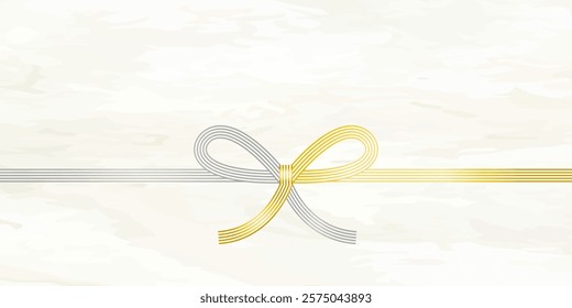 Vector illustration of mizuhiki. Noshi.　Gift wrapping paper background illustration.