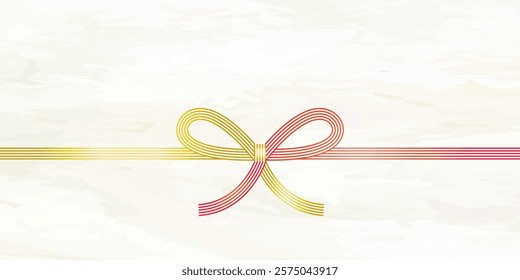 Vector illustration of mizuhiki. Noshi.　Gift wrapping paper background illustration.