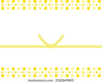 Vector illustration of mizuhiki. Noshi.　Gift wrapping paper background illustration.