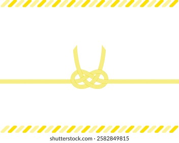 Vector illustration of mizuhiki. Noshi.　Gift wrapping paper background illustration.