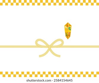 Vector illustration of mizuhiki. Noshi.　Gift wrapping paper background illustration.