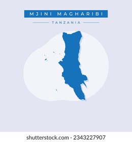 Vector illustration vector of Mjini Magharibi map Tanzania