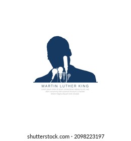 vector illustration of mlk. mlk day.