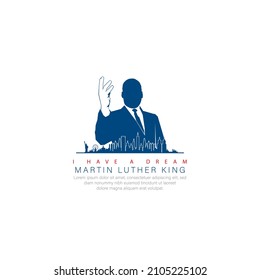 VECTOR ILLUSTRATION OF MLK DAY. VECTOR