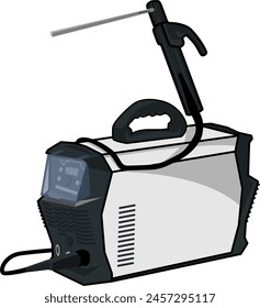 Vector illustration of a MMA welding machine. Ideal for use in various digital and print projects related to construction, engineering and educational purposes.