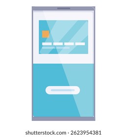 Vector illustration of a mobile app interface in a modern flat design style, featuring search functionality