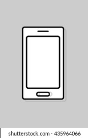 vector illustration Mobile Icon gray-white background.