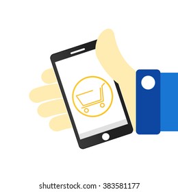 Vector illustration Mobile marketing icons
