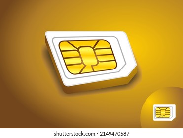 Ilustración vectorial de una tarjeta micro SIM móvil