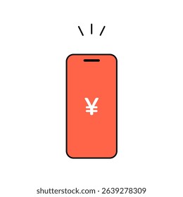 Vector Illustration of Mobile Payment via Smartphone