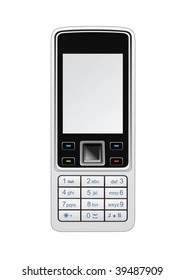 Vector illustration of a mobile phone.