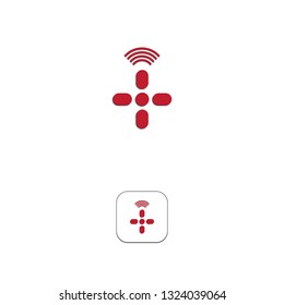 vector illustration of a mobile phone application icon for a health company