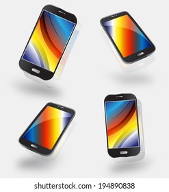 Vector illustration of  mobile phone background