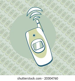 Vector illustration of mobile phone background
