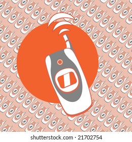 Vector illustration of mobile phone background.