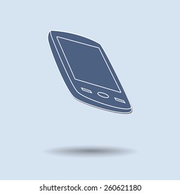 Vector illustration of  Mobile Phone color background.
