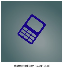 Vector illustration of Mobile Phone icon in blue.

