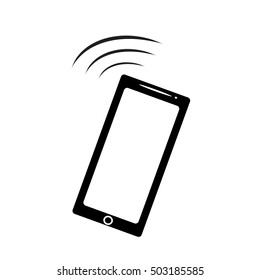 Vector illustration mobile phone on a white background.