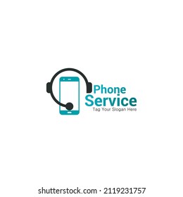 vector illustration of a mobile service company logo. mobile service repairman logo. android phone service logo.