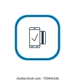 Ilustración vectorial Del Esquema De Transacción Móvil. Hermoso Elemento De Protección También Se Puede Utilizar Como Elemento De Pago Fácil.