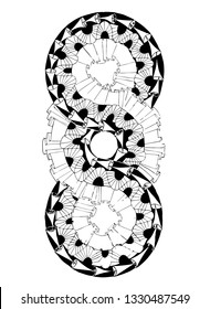 vector illustration. The Mobius strip. Double infinity. Lemniscate