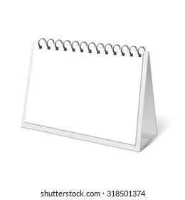 Vector Illustration of mock up Desk Calendar for Brand Design. Object Template. Spring month blank isolated