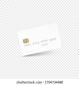 Vector Illustration Mockup White Credit Card Stock Vector (Royalty Free ...