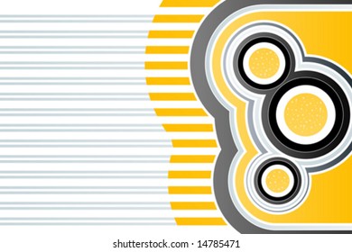 Vector illustration of a modern abstract background with circles, lined stripes and water bubbles or drops.