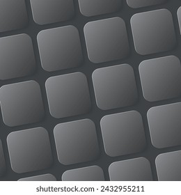 Vector illustration modern abstract black square shape background. Geometric shape overlay pattern with light shadow. Suit for wallpaper, cover, poster, banner, brochure, presentation, website, flyer.