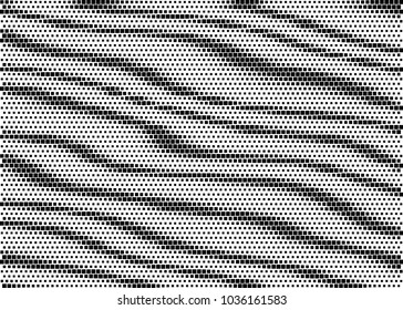 Vector illustration, modern abstract halftone backdrop in white and black tones with squares in pop art style, monochrome background for business card, website, interior design