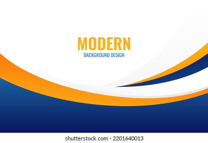 vector illustration modern abstract orange and blue wave background for presentation design
