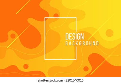 vector illustration modern abstract orange and yellow fluid background for presentation design