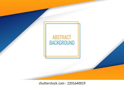 ilustración vectorial diseño de fondo geométrico abstracto moderno de color naranja y azul