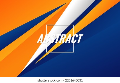 Vektorgrafik, modernes abstraktes orangefarbenes und blaues geometrisches Hintergrund-Design